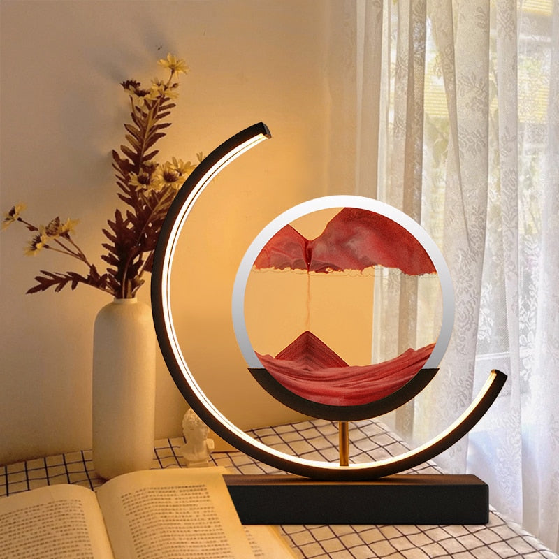LED Tafellamp met Bewegend Zandlandschap – SandLight