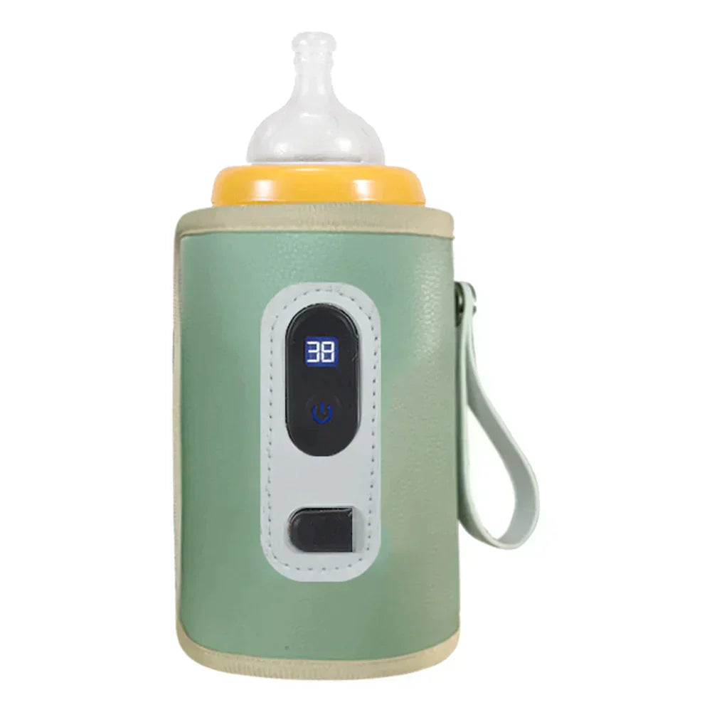 WarmEasy Draagbare Flessenwarmer – USB Oplaadbaar met Digitaal Display