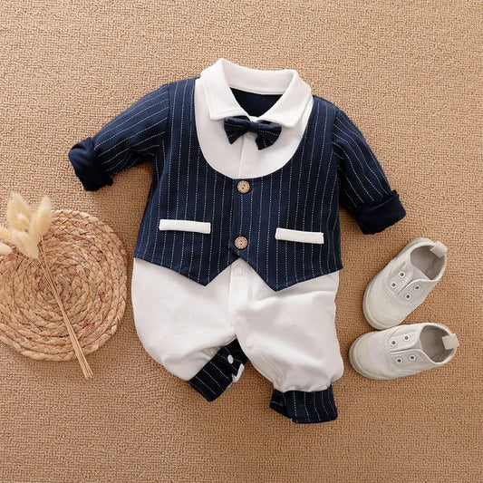 ChicMini Tuxedo Babykleding Set – Stijlvolle Jumpsuit met Schoentjes
