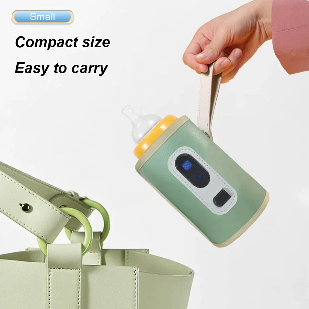 WarmEasy Draagbare Flessenwarmer – USB Oplaadbaar met Digitaal Display