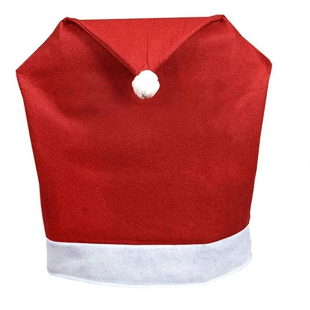 SantaSeat Kerst Stoelhoezen – Set van Decoratieve Stoelhoezen met Kerstman-ontwerp