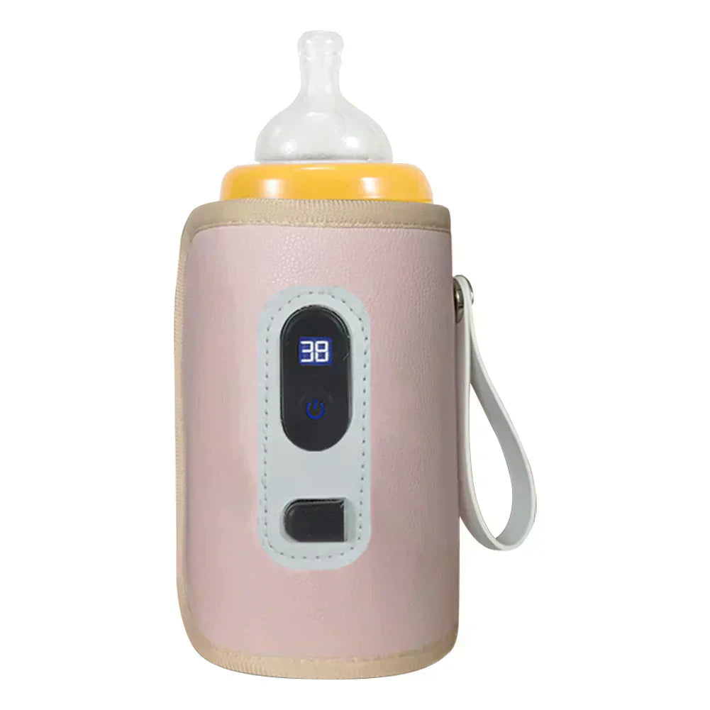 WarmEasy Draagbare Flessenwarmer – USB Oplaadbaar met Digitaal Display