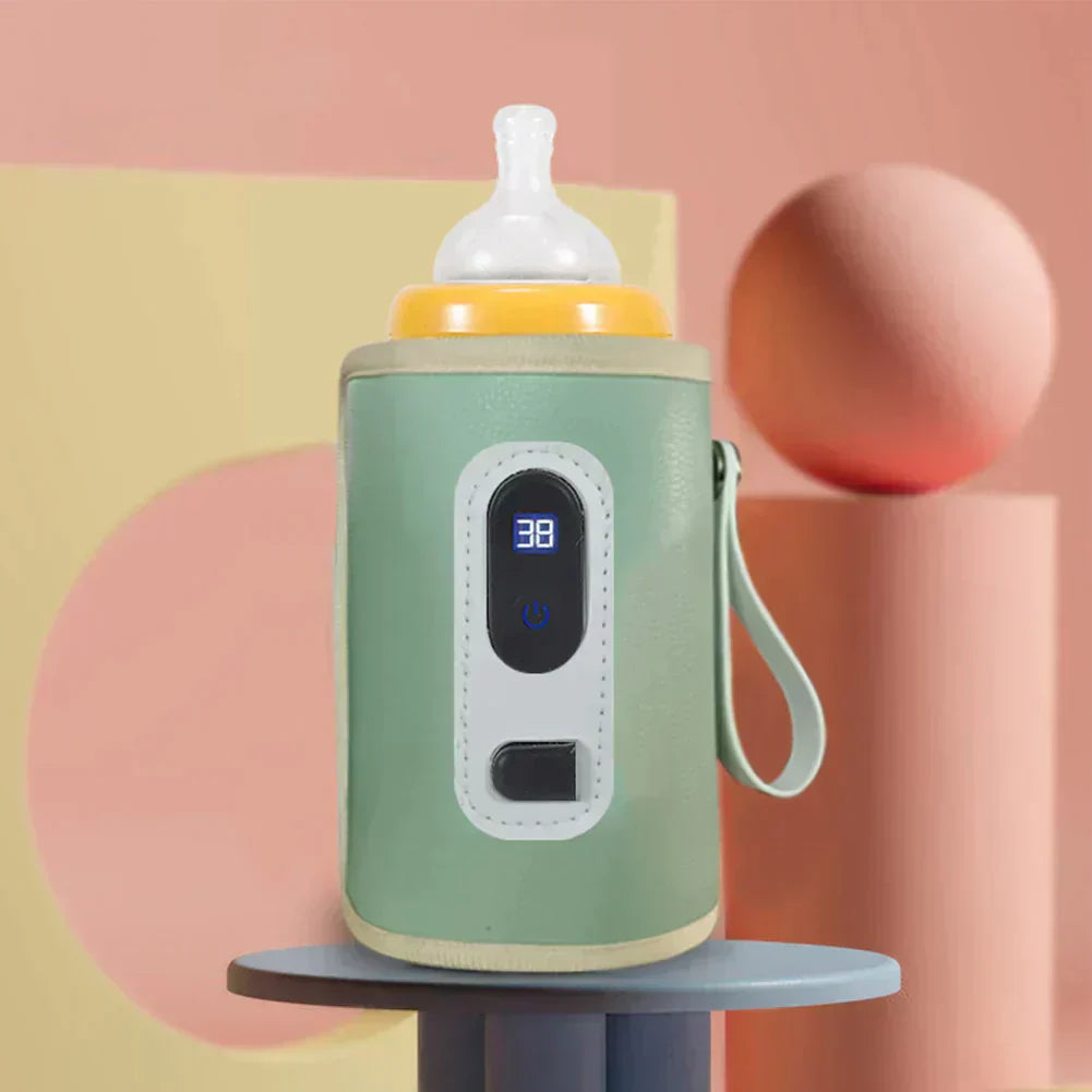 WarmEasy Draagbare Flessenwarmer – USB Oplaadbaar met Digitaal Display