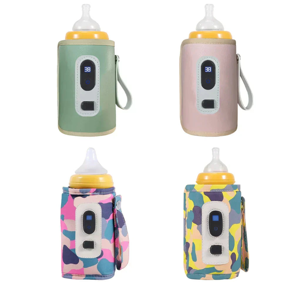 WarmEasy Draagbare Flessenwarmer – USB Oplaadbaar met Digitaal Display