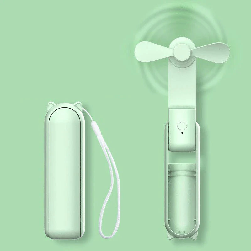 Opvouwbare Mini-Handventilator met Powerbank en Polsband – FrisMee 2-in-1