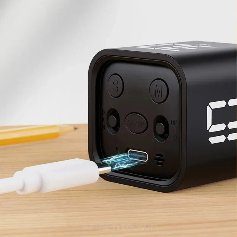 Tijdkubus SlimTimer – Draagbare LED Dobbelsteentimer met Bewegingssensor