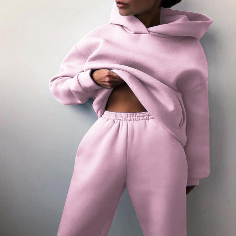 CozyLuxe Dames Jogging Set – Ultra-Zacht en Oversized voor Lounge Comfort