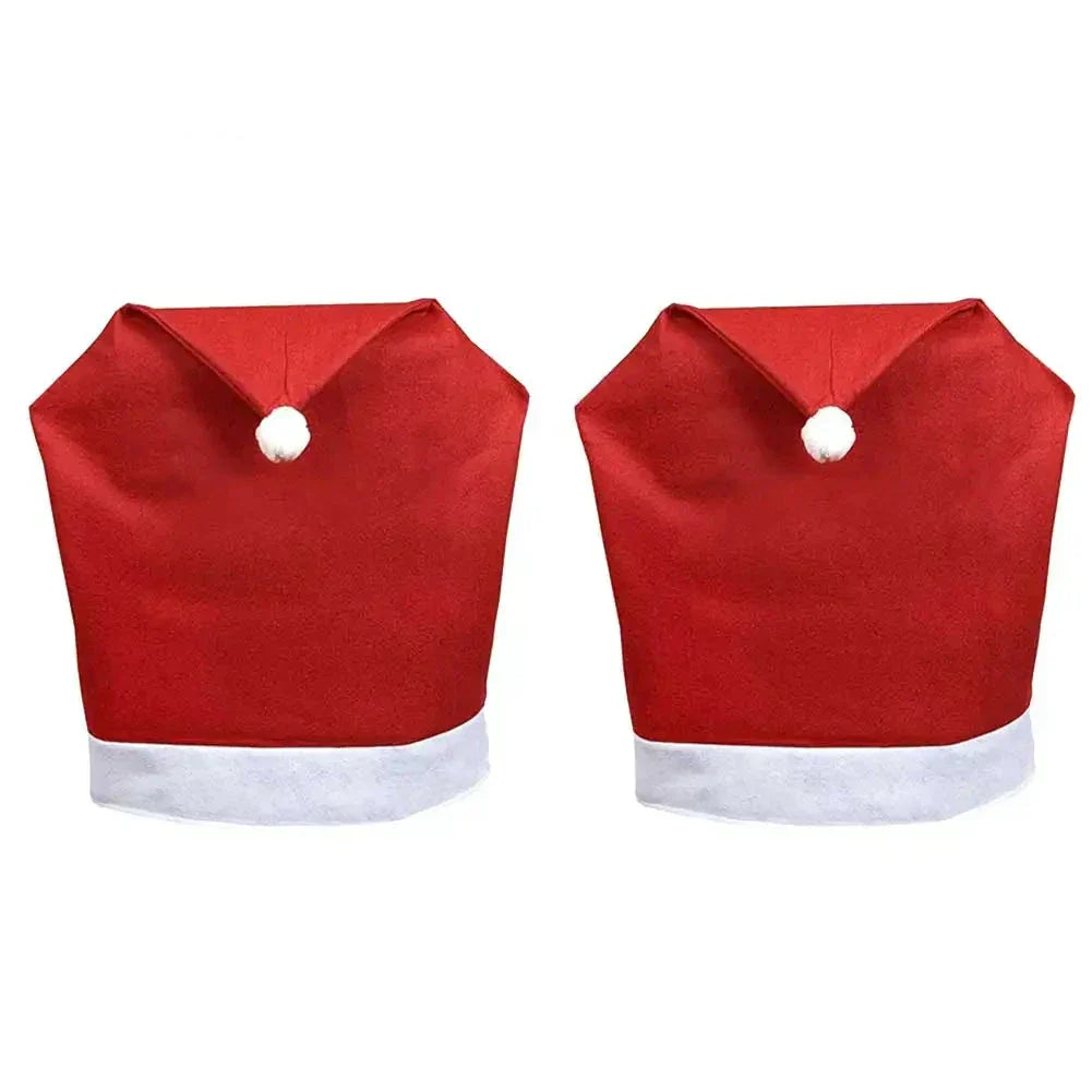 SantaSeat Kerst Stoelhoezen – Set van Decoratieve Stoelhoezen met Kerstman-ontwerp