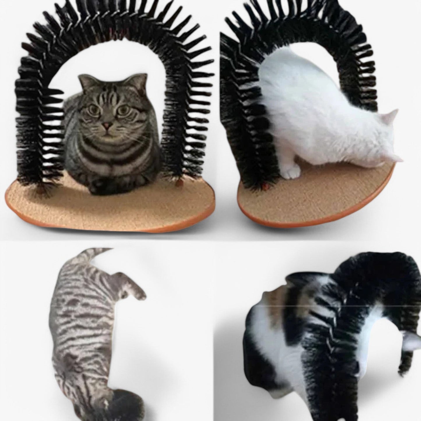 Kattenverzorgingsboog "Spinkrul" met Krabmat en Massagefunctie