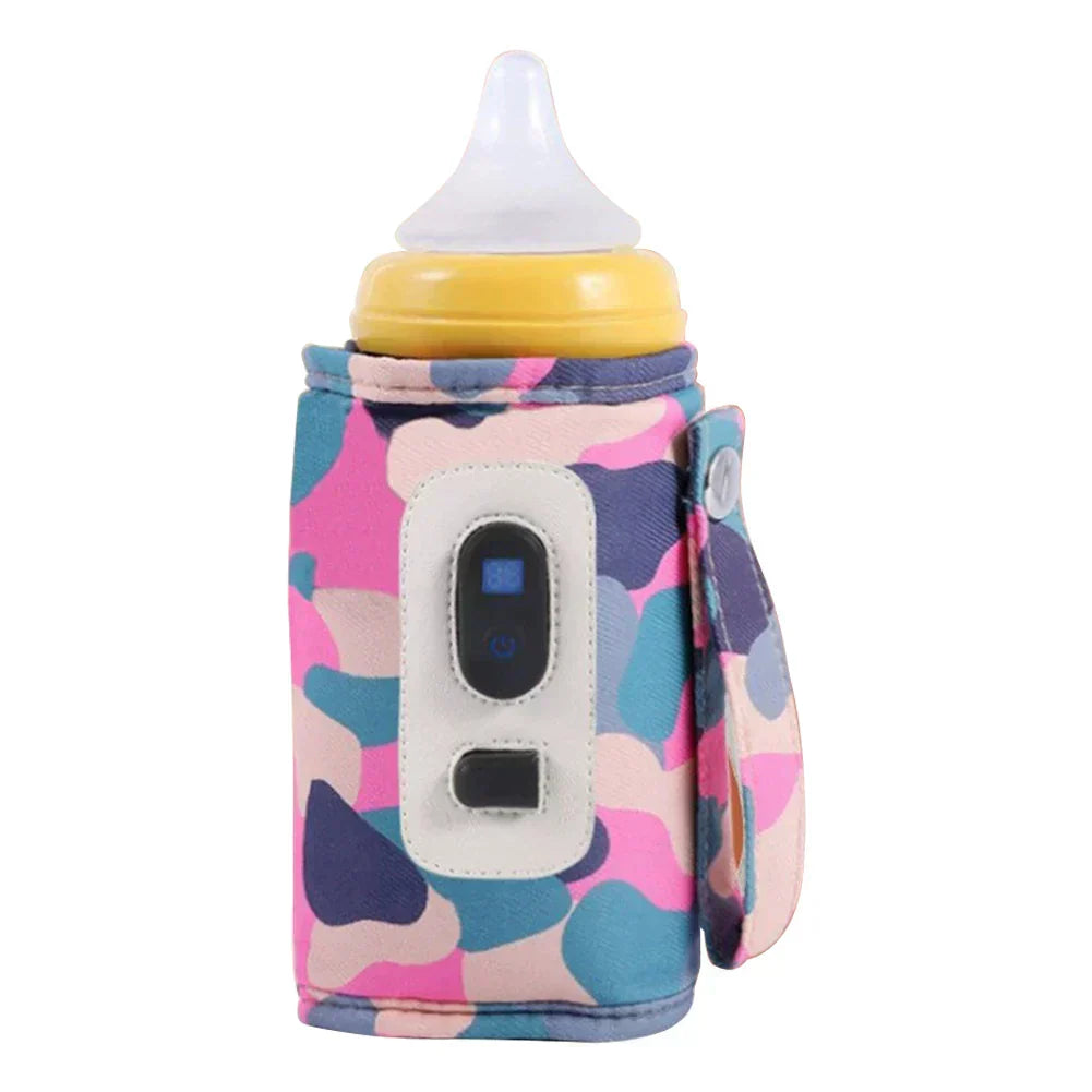 WarmEasy Draagbare Flessenwarmer – USB Oplaadbaar met Digitaal Display