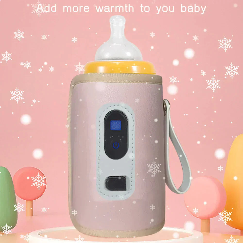 WarmEasy Draagbare Flessenwarmer – USB Oplaadbaar met Digitaal Display