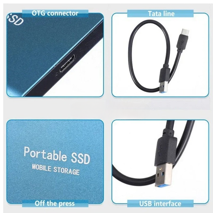 SpeedPro SSD 2TB Hoge Snelheid Opslag met USB-C 3.1