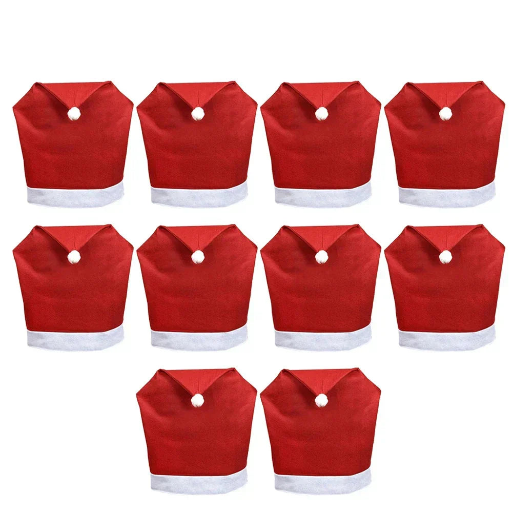 SantaSeat Kerst Stoelhoezen – Set van Decoratieve Stoelhoezen met Kerstman-ontwerp