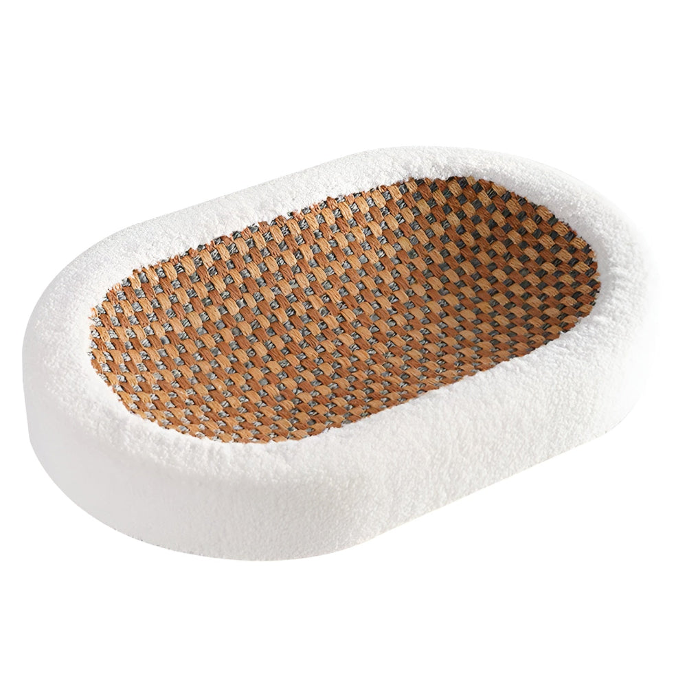 Luxe Kattenbed met Kraboppervlak – Pluche 2-in-1 Kattenmeubel