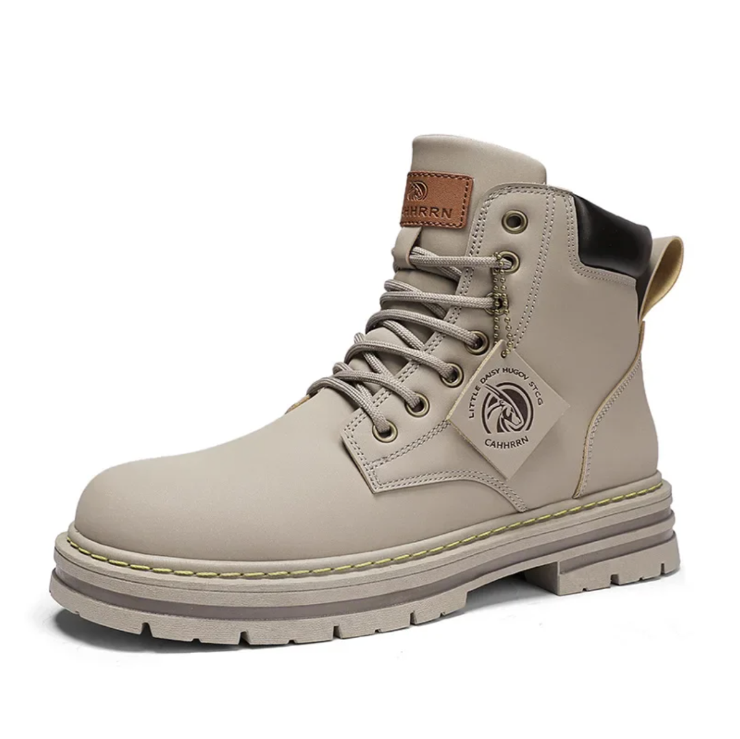 Comfortabele Heren Veterboots – Leren Steunlaarzen met Antislipzool