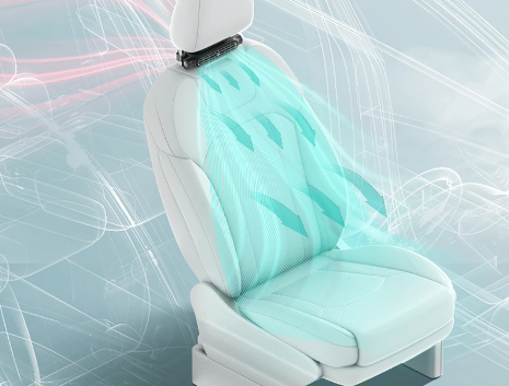 Zara Auto Hoofdsteun Ventilator – USB Compact Ventilatiesysteem voor Achterbank met 3 Snelheden