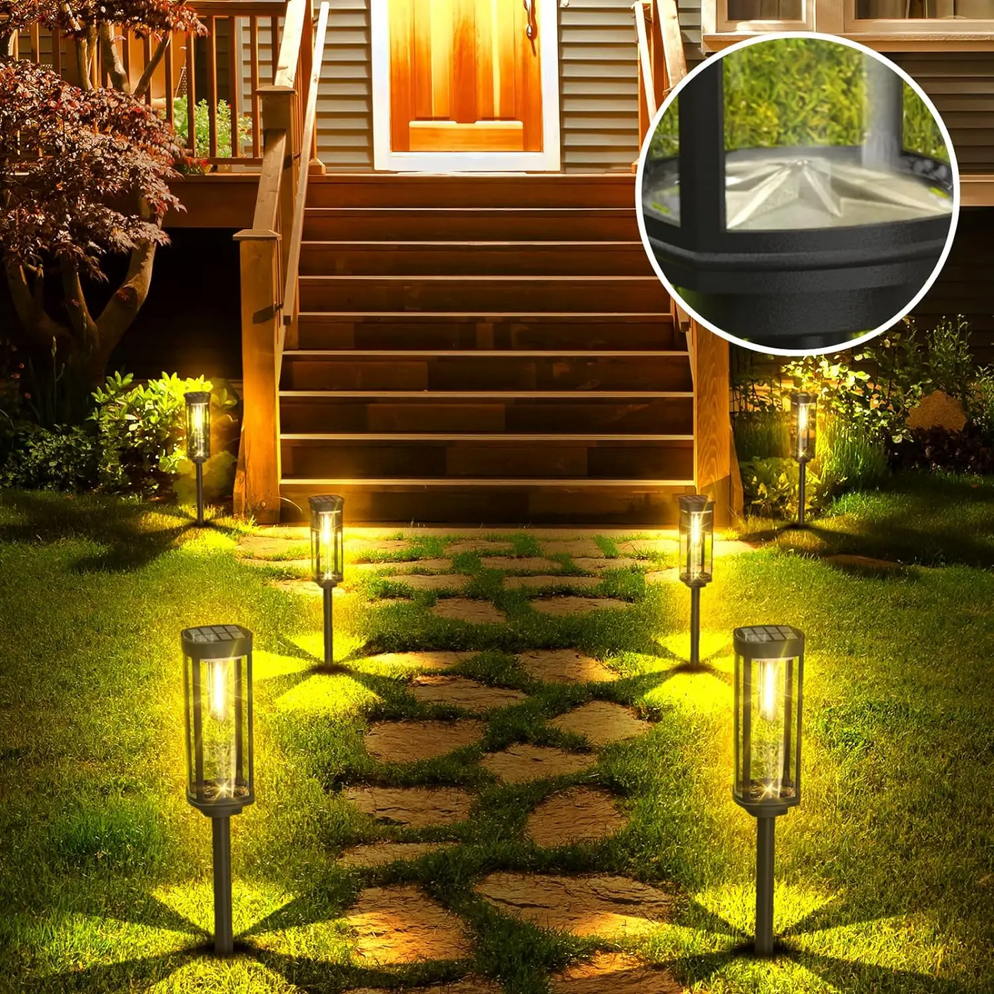 Solar Tuinlamp met Warm LED-licht – Weerbestendig Aluminium Design