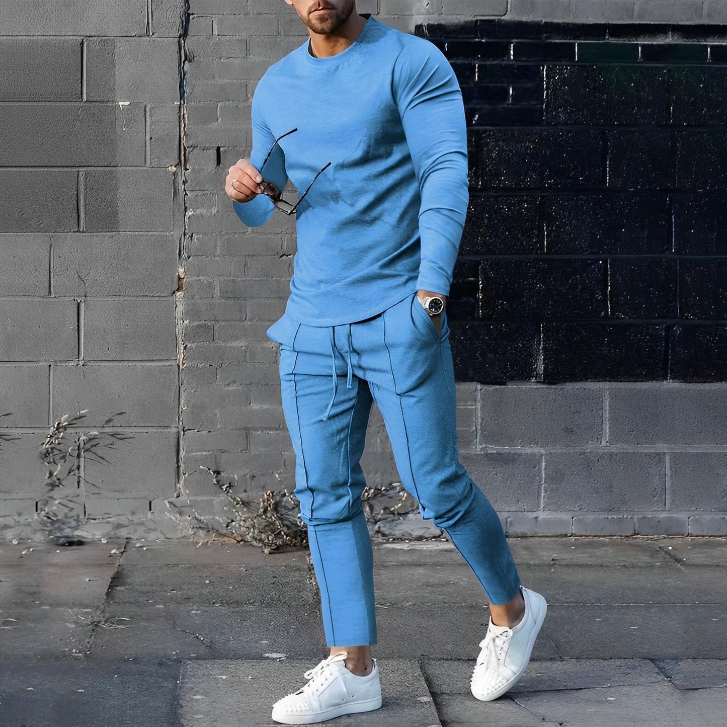 Comfortabele Heren Trainingsset – Lichtgewicht en Stijlvolle Outfit voor Herfst