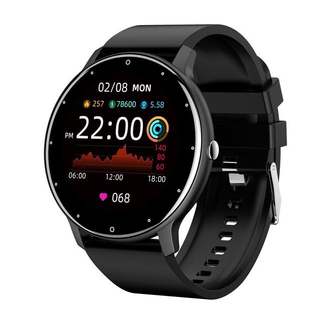 PulseTrack Slim Smartwatch – Waterdicht, Gezondheidsmonitoring & Full-Touchscreen
