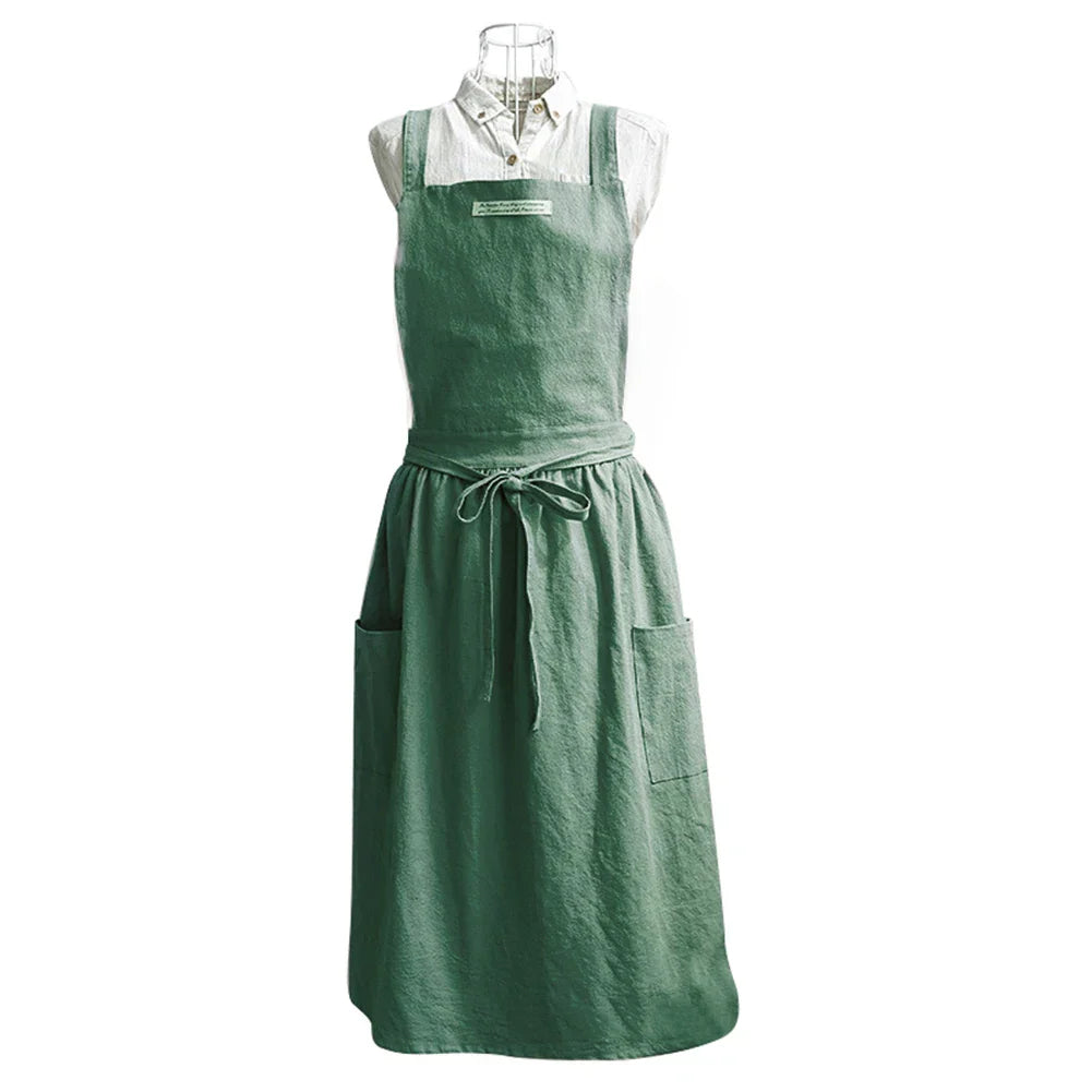 Stijlvol Katoen-Linnen Schort voor Creatieve Beroepen – Universele Maat