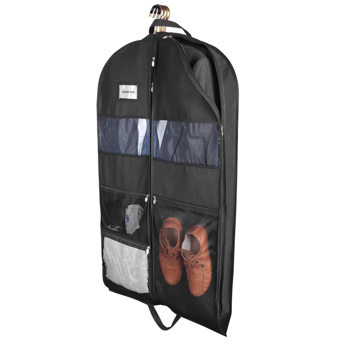 Hangende Kledingorganizer met Dubbelzijdige Rits - 43 Inch Pak Opberger