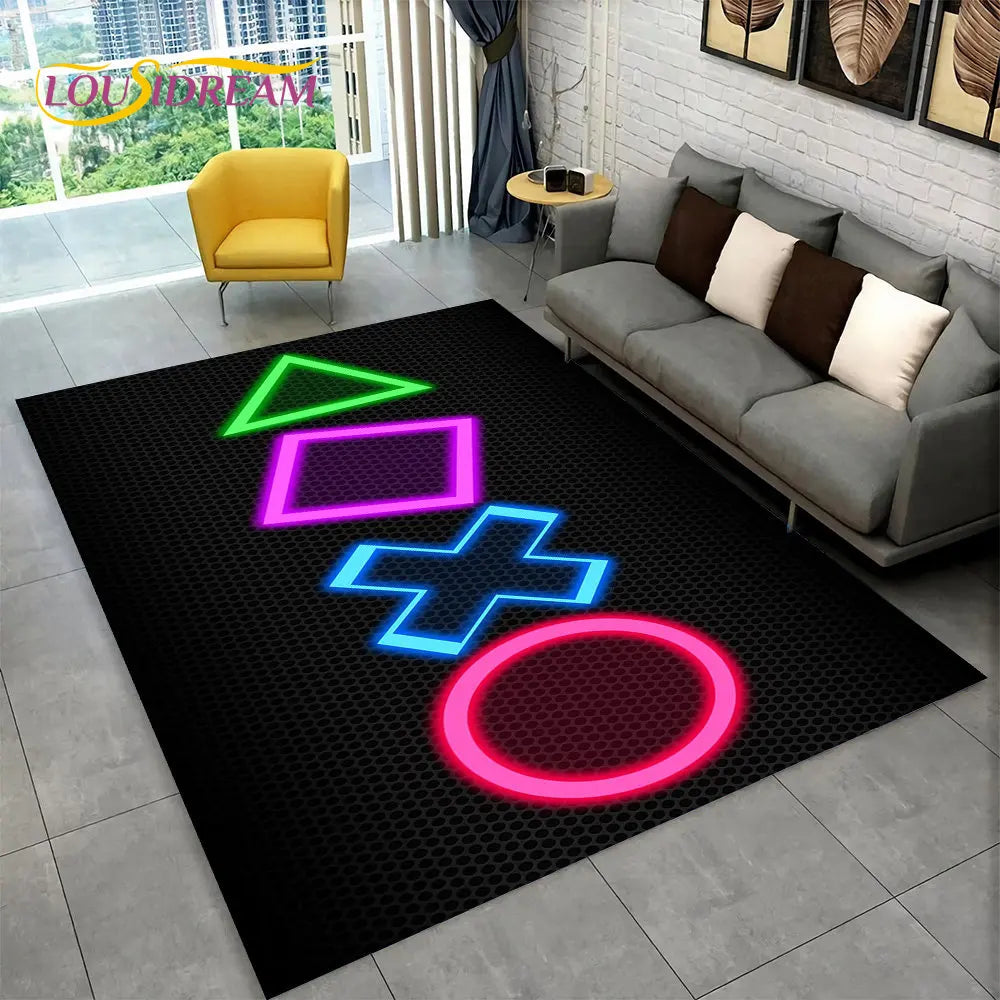 GameJoy Speelmat – Zachte 3D Gamepad Vloermat voor Kinderen en Gamers
