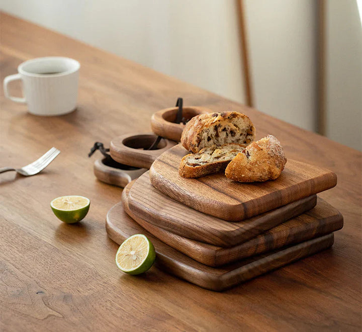 Luxe Walnoot Snij- en Serveerplank Set Waldré – 2-Delig