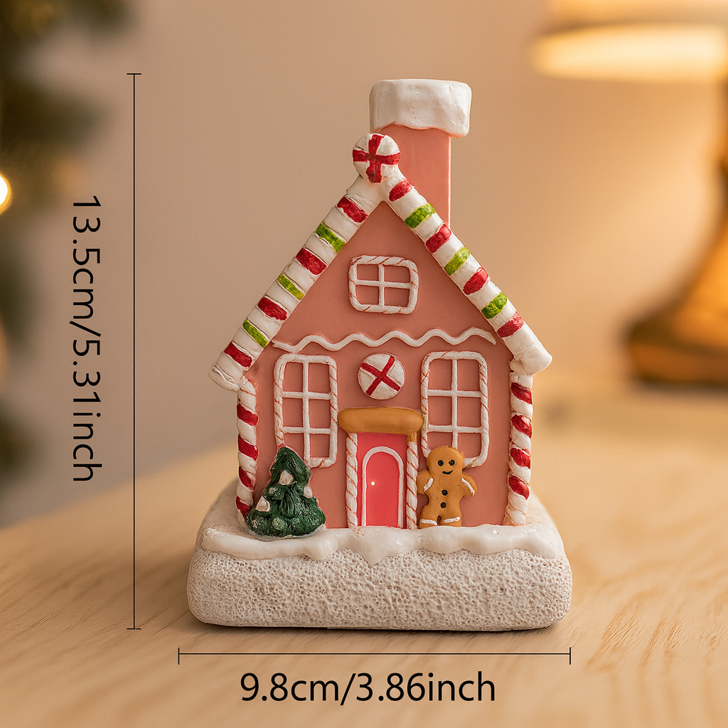 Snowspire Peperkoeken Minihuis – Feestelijke Winterdecoratie voor Thuis en Kantoor