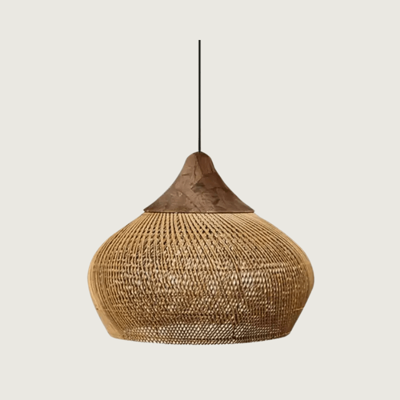 SolsticeGlow - Rieten handgemaakte lamp