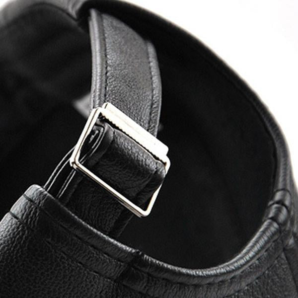 Stanley – Stijlvolle heren baseball cap met leren look