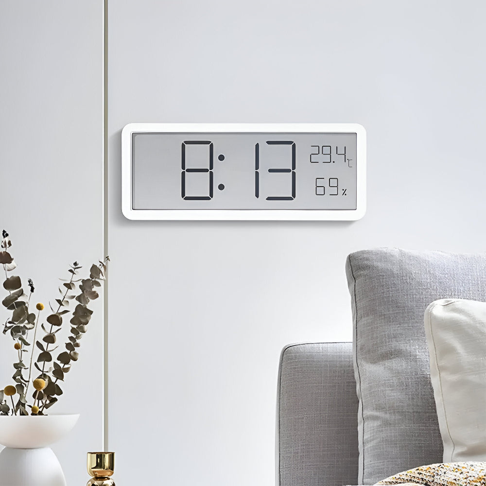 Digitale LED Wandklok – Grote Display met Temperatuur en Luchtvochtigheid