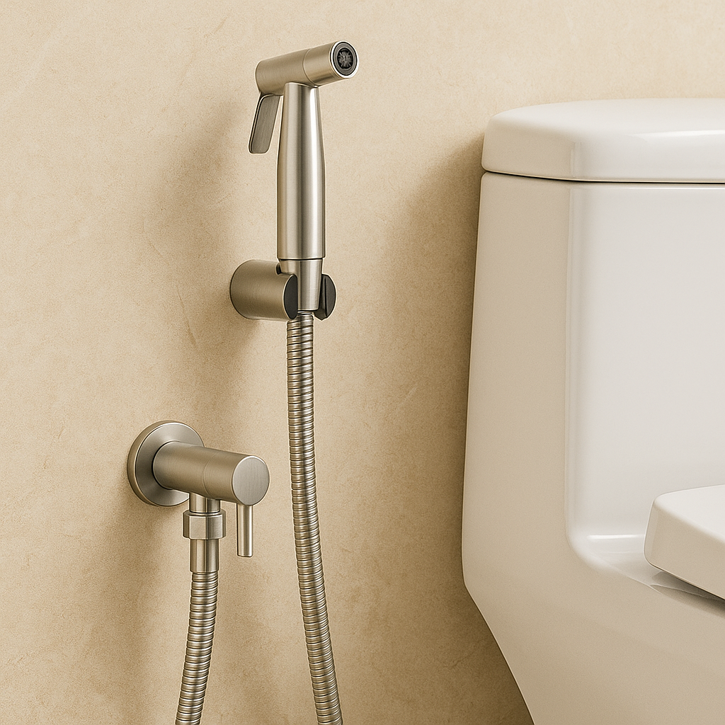 RVS Bidetsproeier AquaNova – Hygiënische Douche WC Spray met Wandhouder