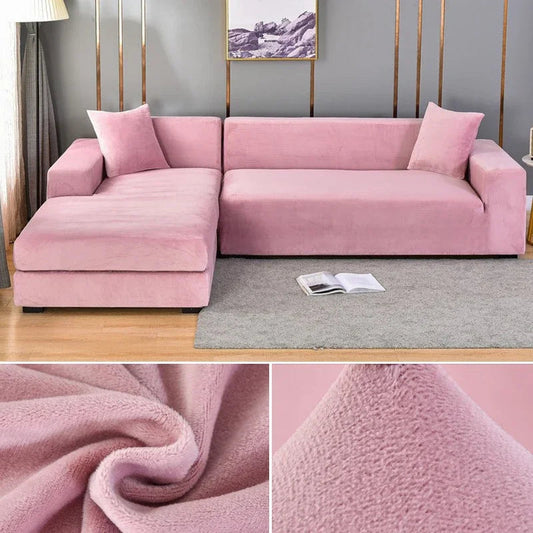 Luxe Stretch-Velours Bankhoes – Stijlvolle Bescherming voor Elke Bank