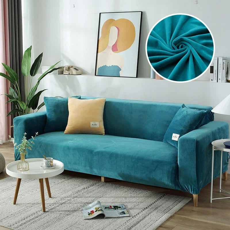 Luxe Stretch-Velours Bankhoes – Stijlvolle Bescherming voor Elke Bank