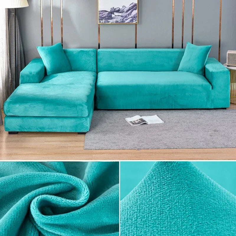 Luxe Stretch-Velours Bankhoes – Stijlvolle Bescherming voor Elke Bank