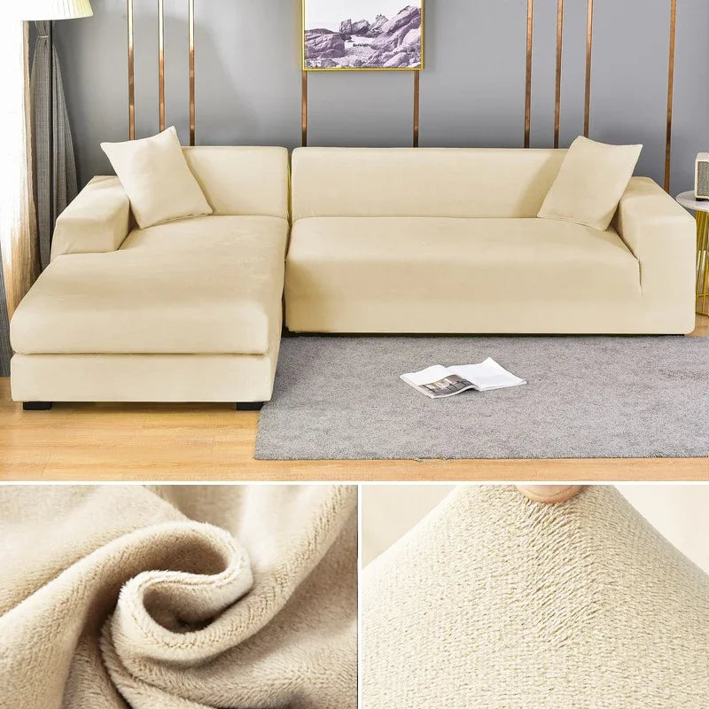 Luxe Stretch-Velours Bankhoes – Stijlvolle Bescherming voor Elke Bank