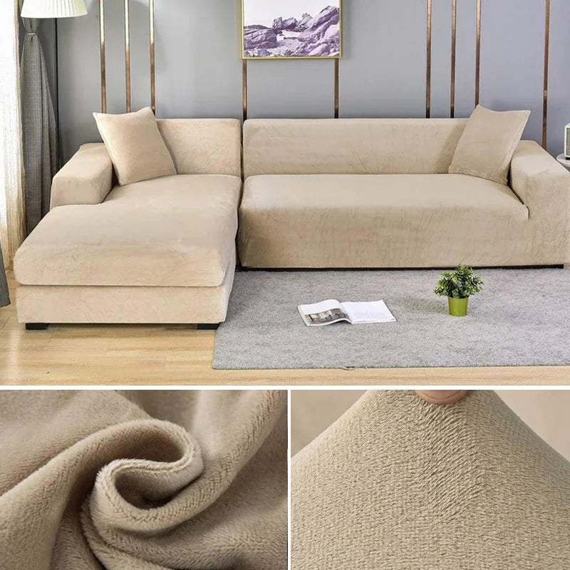 Luxe Stretch-Velours Bankhoes – Stijlvolle Bescherming voor Elke Bank