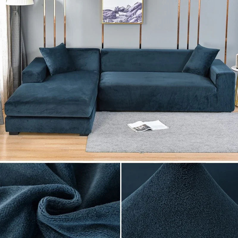 Luxe Stretch-Velours Bankhoes – Stijlvolle Bescherming voor Elke Bank