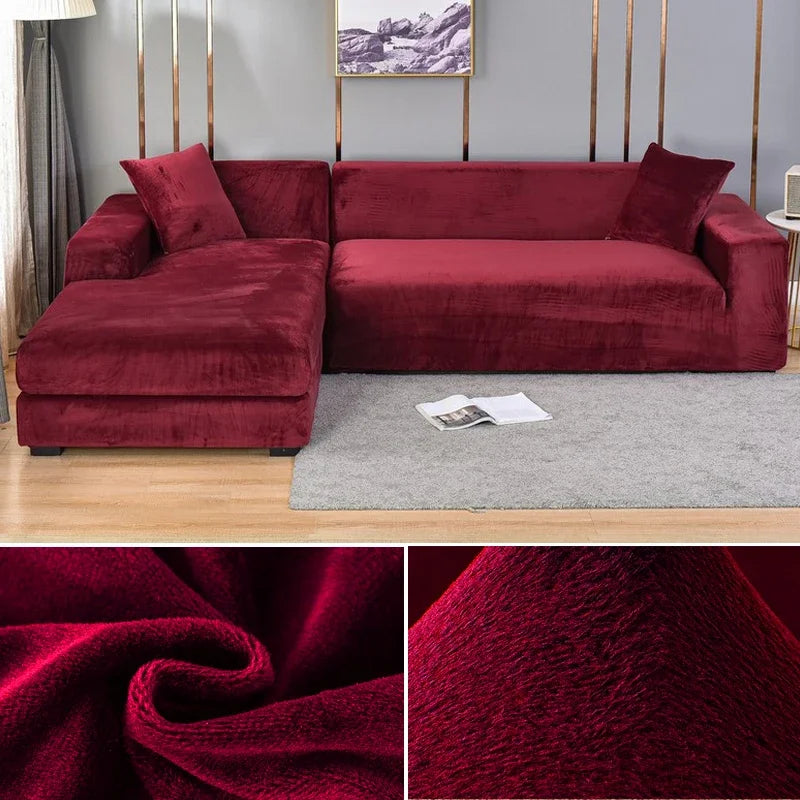 Luxe Stretch-Velours Bankhoes – Stijlvolle Bescherming voor Elke Bank