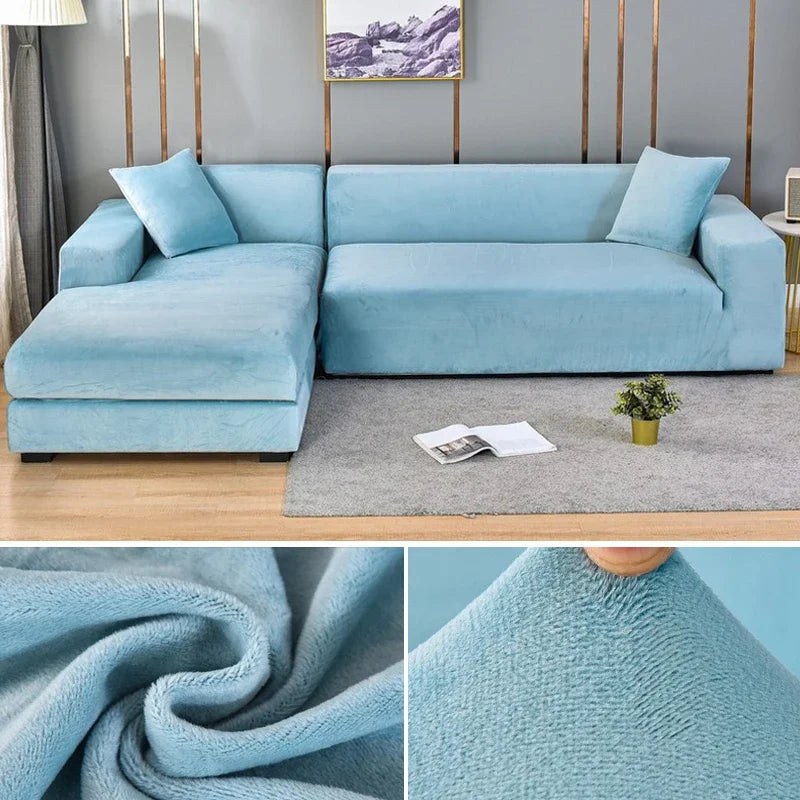 Luxe Stretch-Velours Bankhoes – Stijlvolle Bescherming voor Elke Bank
