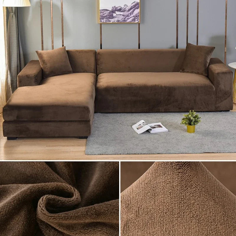 Luxe Stretch-Velours Bankhoes – Stijlvolle Bescherming voor Elke Bank