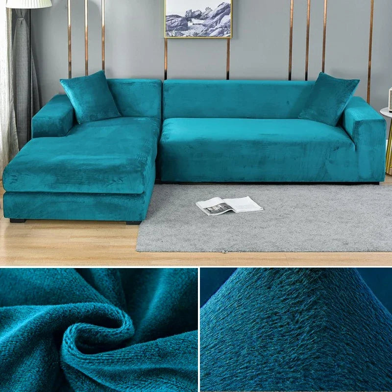Luxe Stretch-Velours Bankhoes – Stijlvolle Bescherming voor Elke Bank