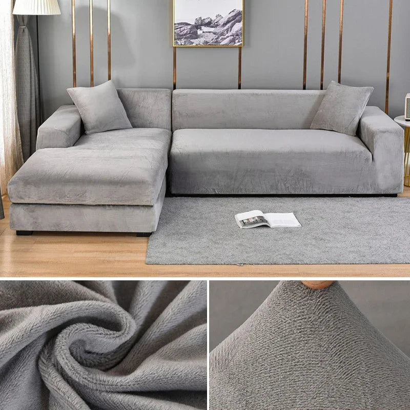 Luxe Stretch-Velours Bankhoes – Stijlvolle Bescherming voor Elke Bank