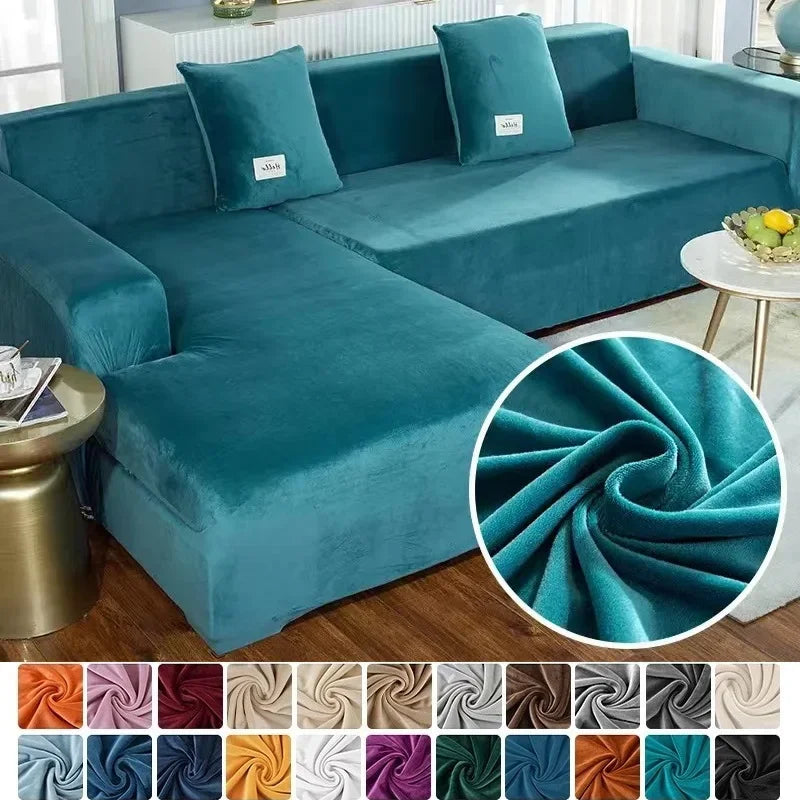 Luxe Stretch-Velours Bankhoes – Stijlvolle Bescherming voor Elke Bank