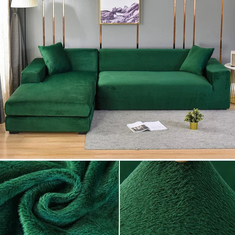 Luxe Stretch-Velours Bankhoes – Stijlvolle Bescherming voor Elke Bank