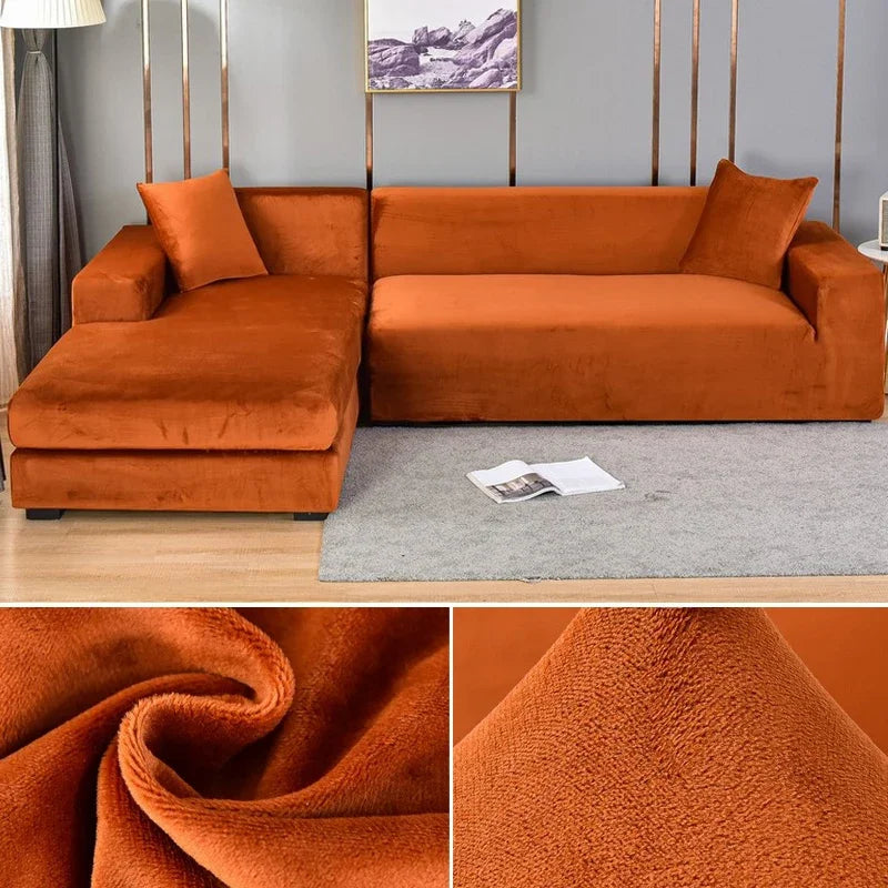 Luxe Stretch-Velours Bankhoes – Stijlvolle Bescherming voor Elke Bank