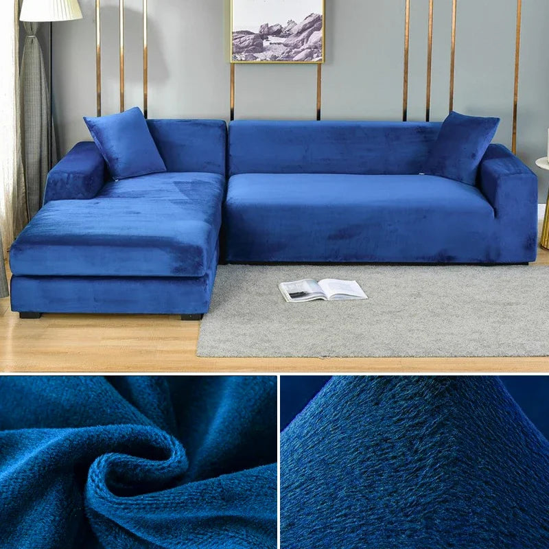 Luxe Stretch-Velours Bankhoes – Stijlvolle Bescherming voor Elke Bank