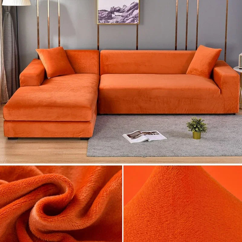 Luxe Stretch-Velours Bankhoes – Stijlvolle Bescherming voor Elke Bank