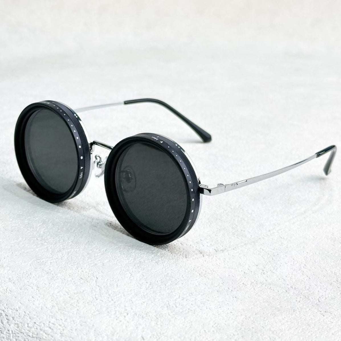 VisionRound Gepolariseerde Zonnebril – Unisex Retro Design met Verstelbare Lichtfilter