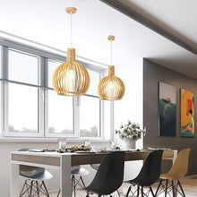 Handgemaakte Houten Hanglamp - Warm en Modern